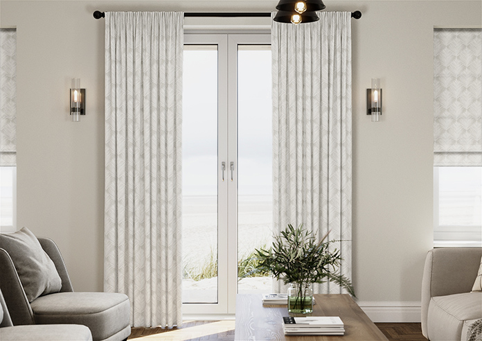 Gentle Palm, Warm Grey - Made to Measure Curtains - Image 3